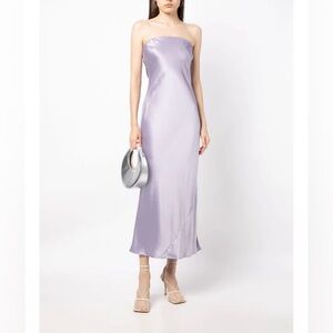 Reformation Joana Silk Midi Dress in Lavender
